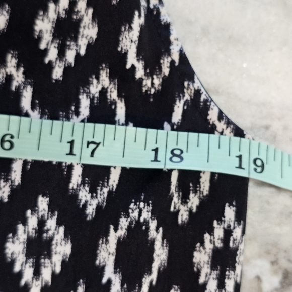 Banana Republic Black White Ikat Maxi Dress XS Summer Sleeveless Racerback - Picture 9 of 10